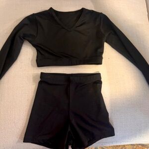 Girls size Small Youth Varsity Brand Cheer Sleeves and Size small bloomers
